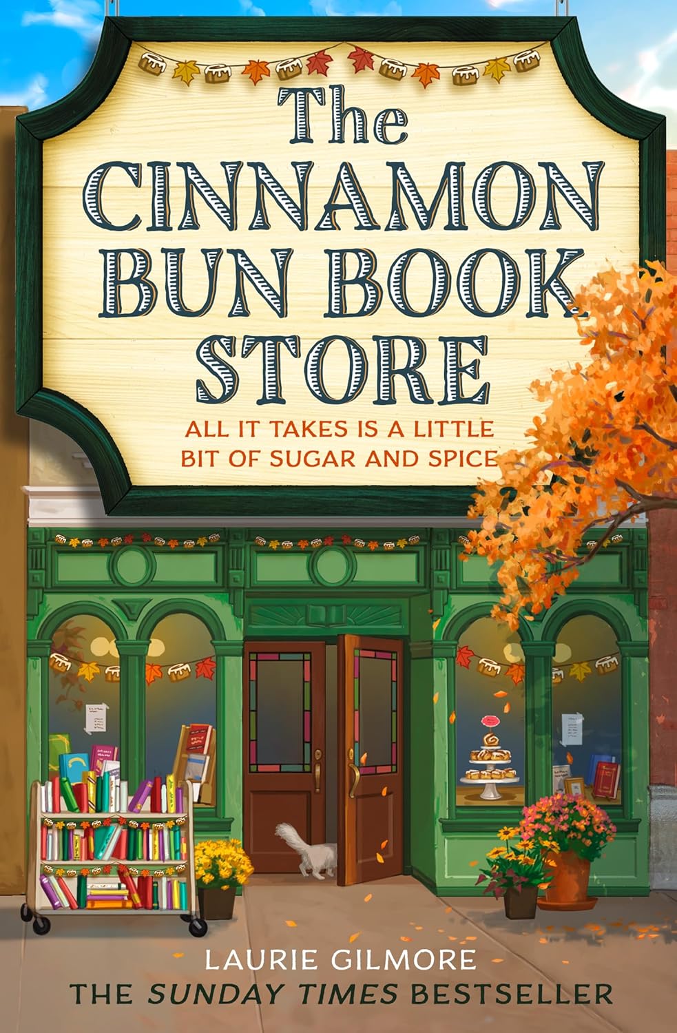 Book cover of 'The Cinnamon Bun Book Store'