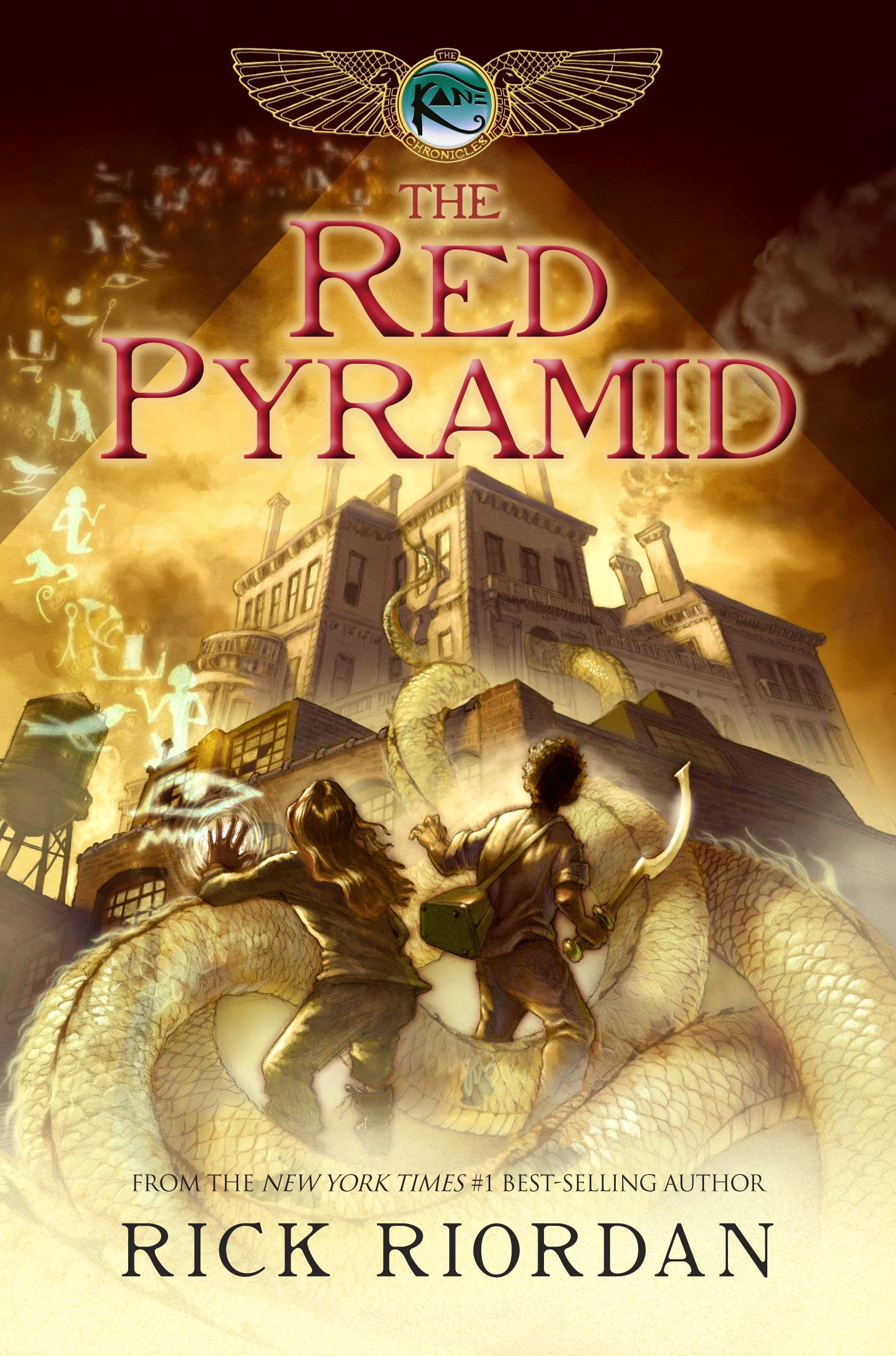 Book cover of 'The Red Pyramid' by Rick Riordan 