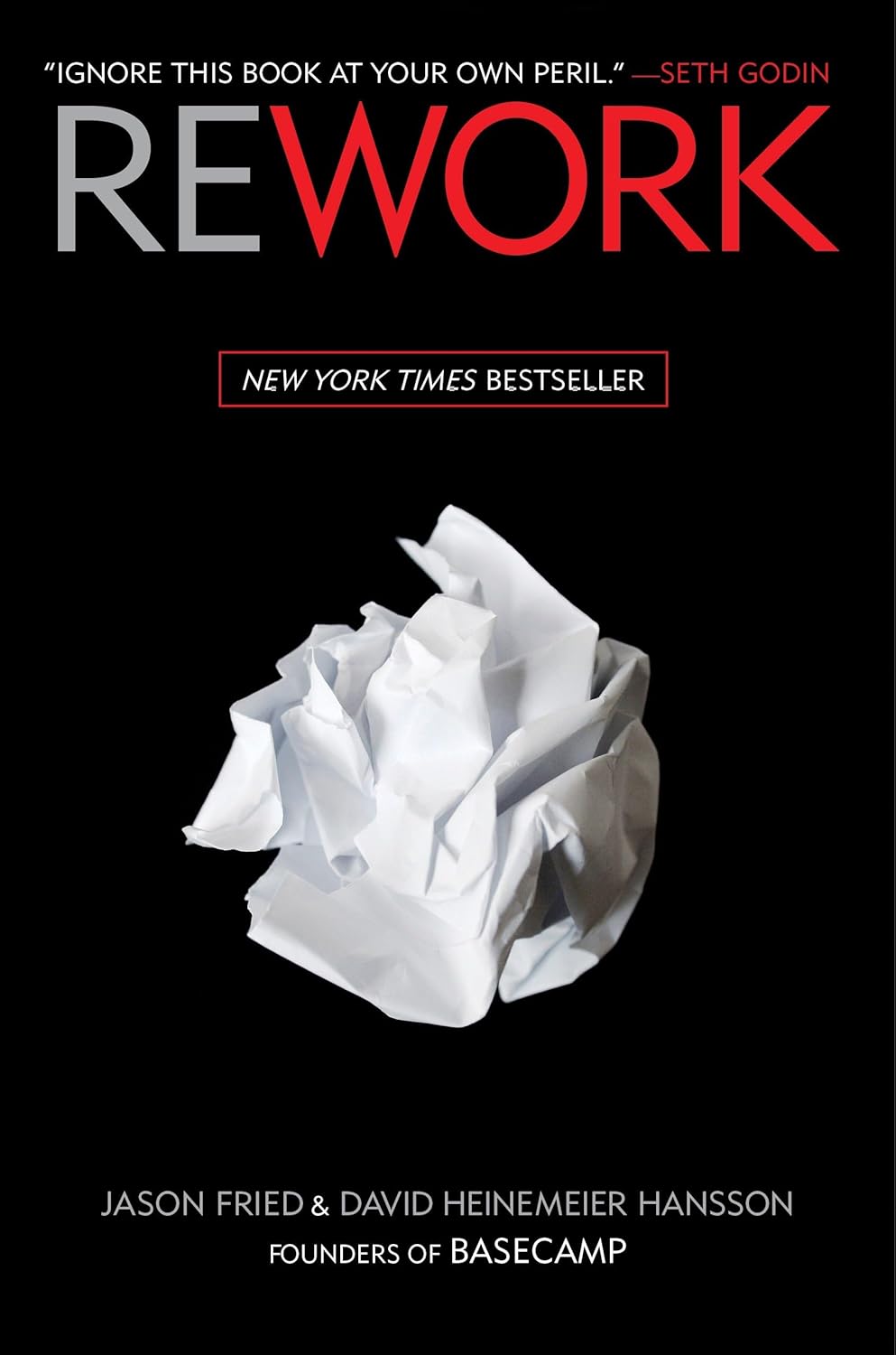 Rework by David Heinemeier Hansson & Jason Fried book cover